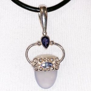 SAJEN Offerings Sterling Amethyst, MOP, Pendant